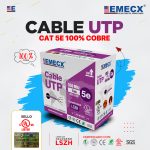 CABLE UTP CAT5E MORADO 100% COBRE