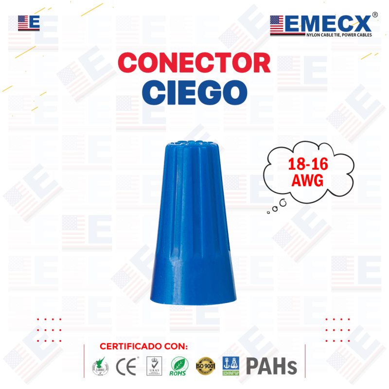 CONECTOR CIEGO AZUL