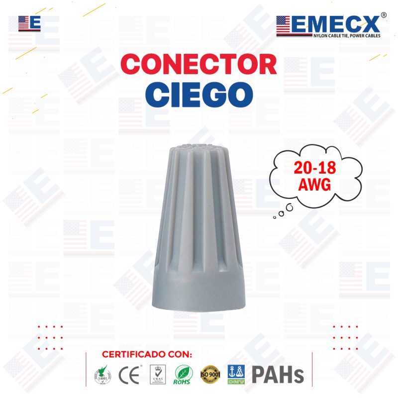 CONECTOR CIEGO GRIS
