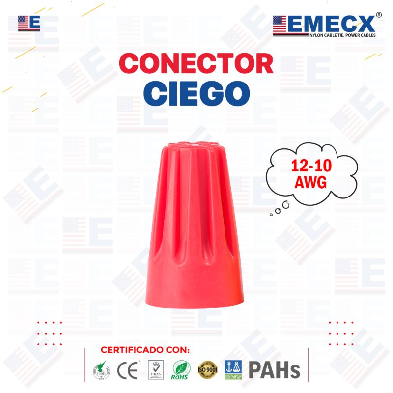 CONECTOR CIEGO ROJO