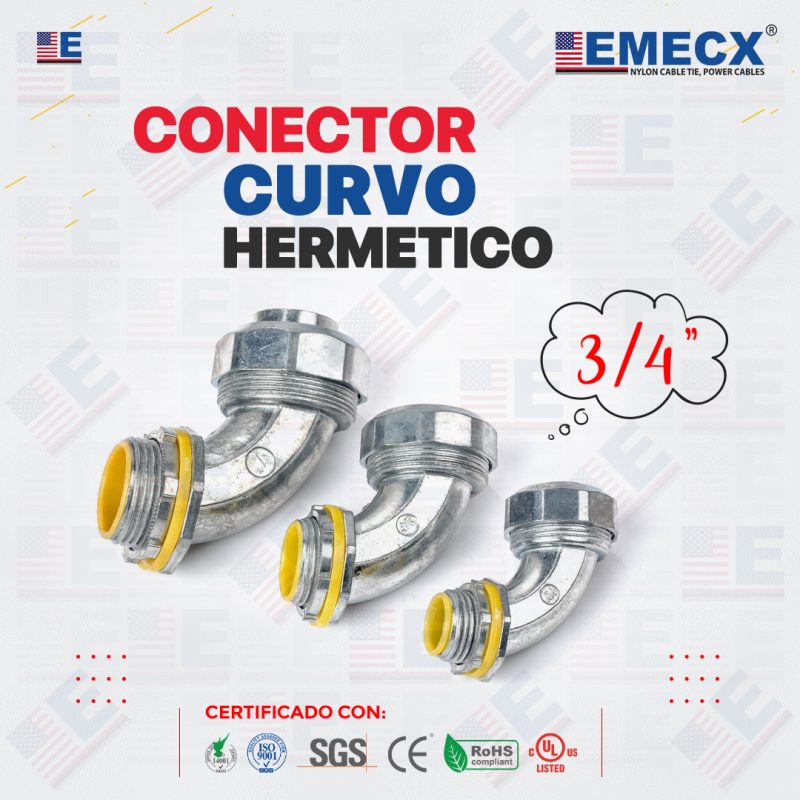 CONECTOR CURVO 3/4" - HERMETICO