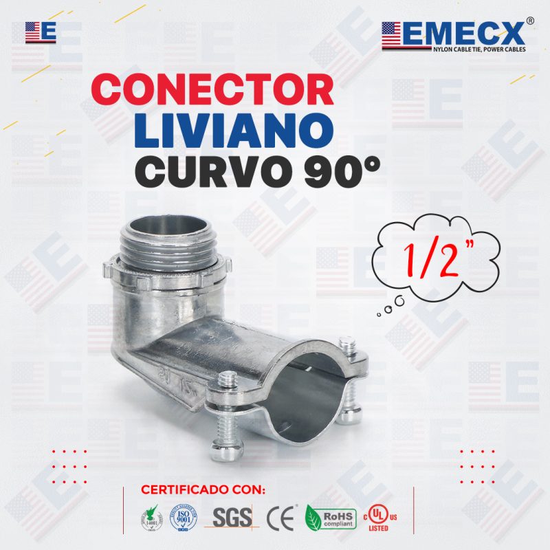 CONECTOR CURVO SIMPLE 1/2" - CONDUIT