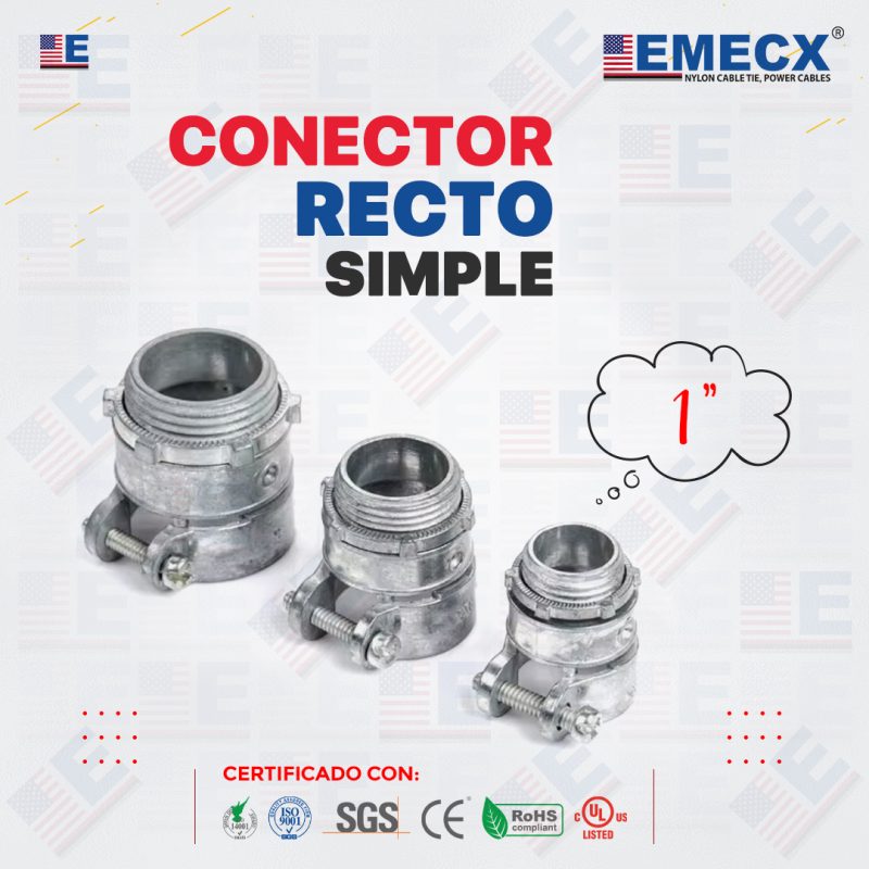 CONECTOR RECTO SIMPLE 1" - CONDUIT