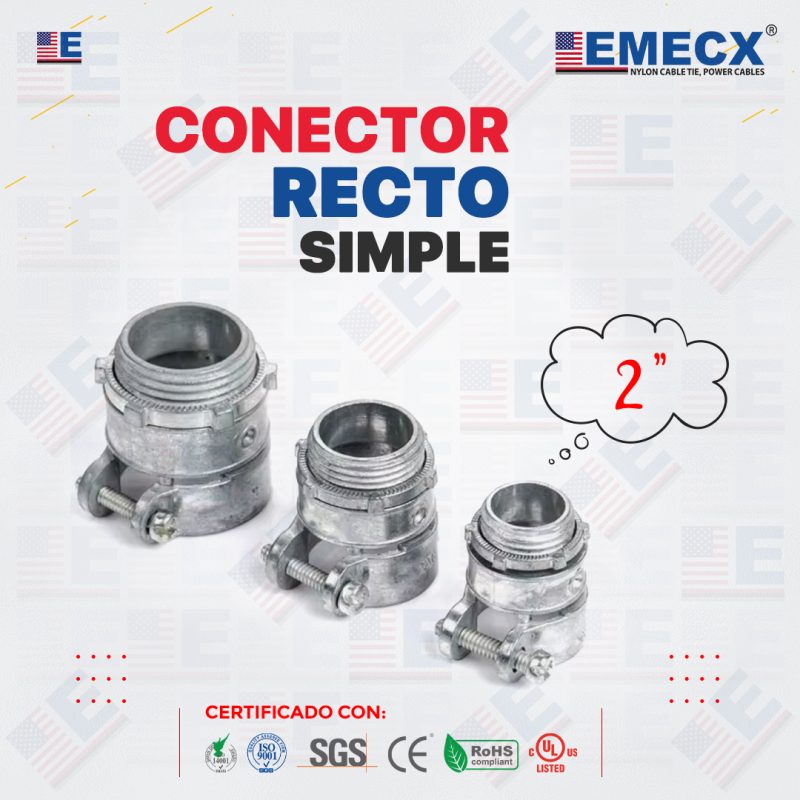 CONECTOR RECTO SIMPLE 2" - CONDUIT