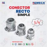 CONECTOR RECTO SIMPLE 3/4" - CONDUIT