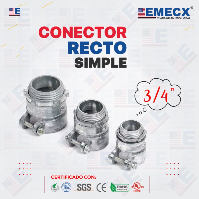 CONECTOR RECTO SIMPLE 3/4" - CONDUIT