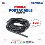 ESPIRAL PORTACABLE NEGRO 4MM
