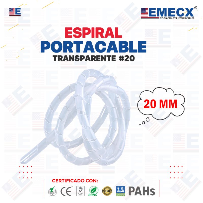 ESPIRAL TRANSPARENTE 20MM