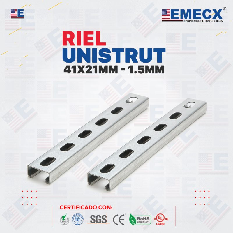 RIEL UNISTRUT 1.5MM BAJA 41X21MM