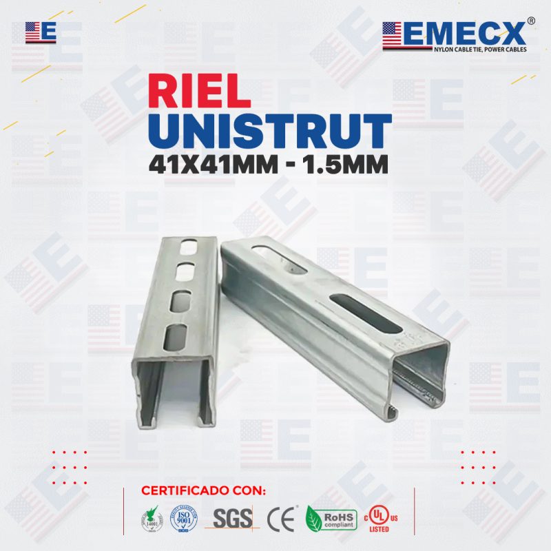 RIEL UNISTRUT 1.5MM ALTA 41X41MM - CONDUIT