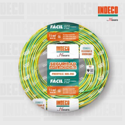 Rollo de cable NH-90 libre halógeno amarillo - INDECO