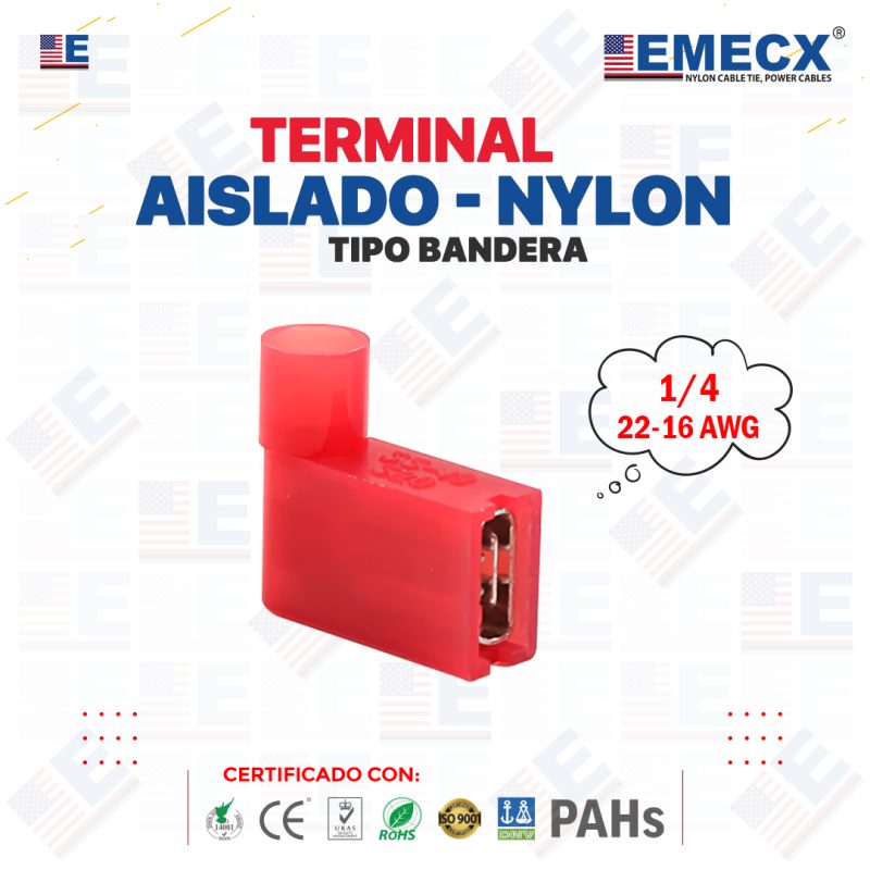 TERMINAL ROJO TIPO BANDERA