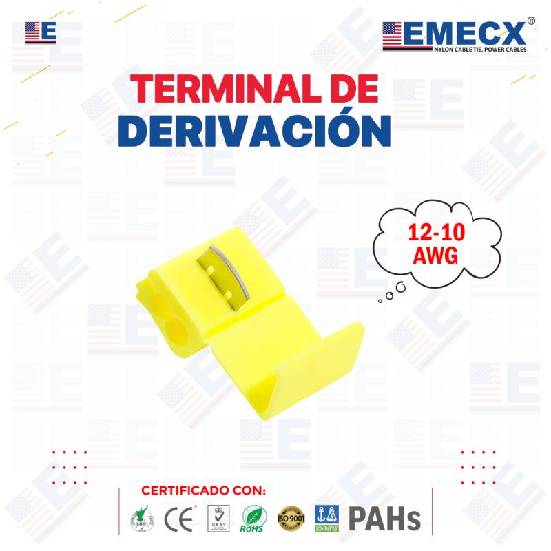 TERMINAL DE DERIVACIÓN AMARILLO 12-10 AWG