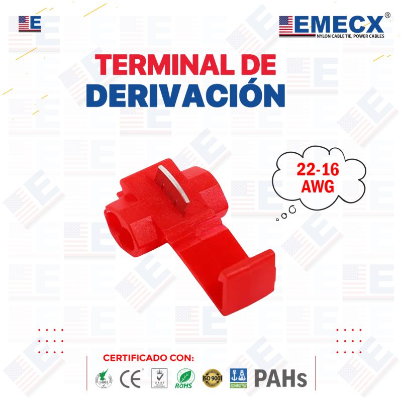 TERMINAL DE DERIVACION ROJO