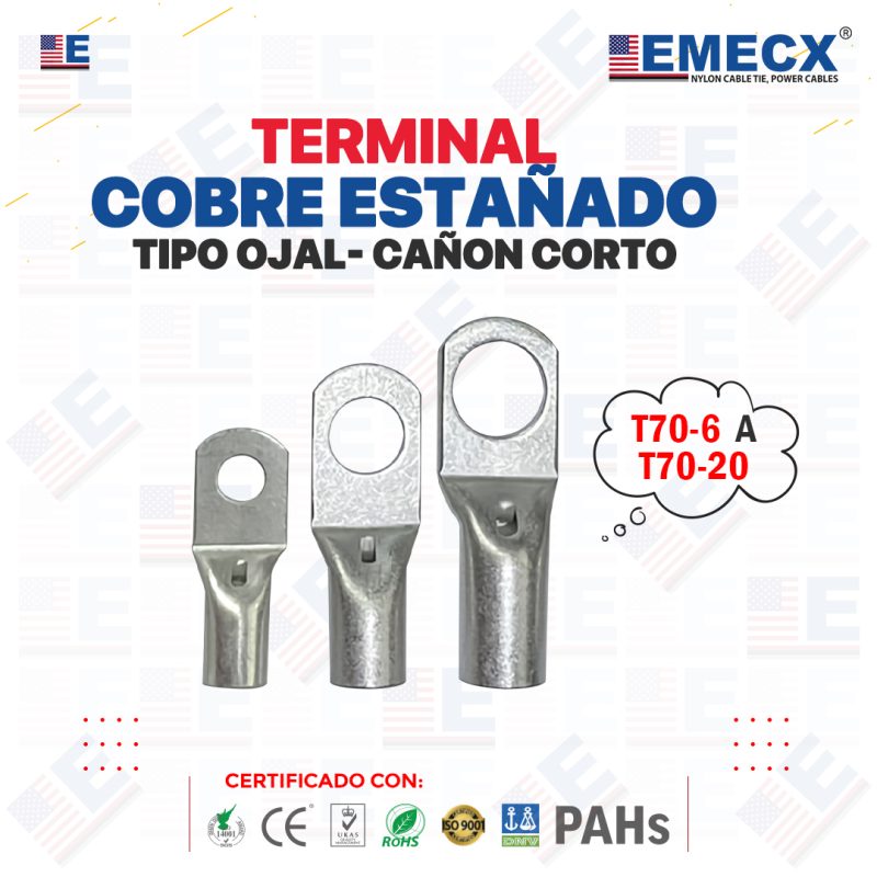 TERMINAL OJAL CAÑON CORTO T70