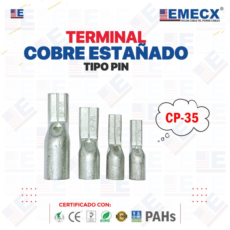 TERMINAL PIN COBRE ESTAÑADO CP-35